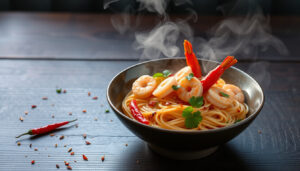 Pasta med räkor och chili – enkelt recept med hetta och smak